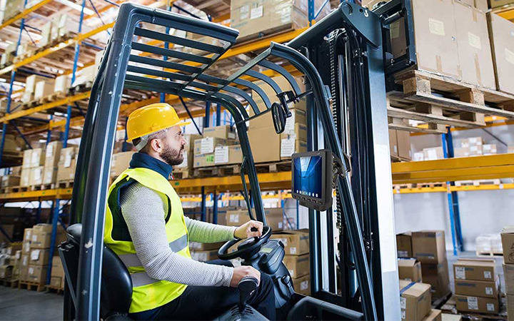 車載平板電腦倉(cāng)庫叉車應(yīng)用